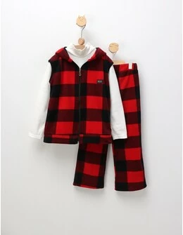 Compleu polar New Kids Fashion, rosu