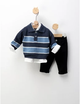 Compleu premium Kevin, albastru-negru