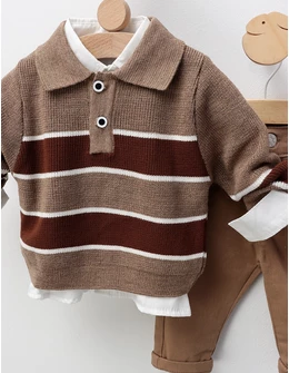 Compleu premium Kevin, maro-bej