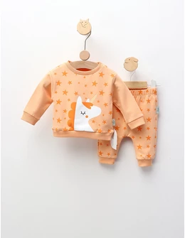 Compleu Stelute si Unicorn, portocaliu