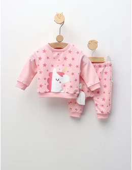 Compleu Stelute si Unicorn, roz