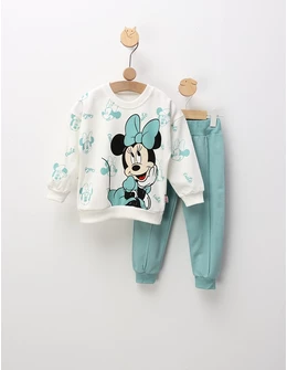 Compleu Super Minnie, alb-verde