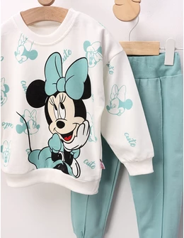 Compleu Super Minnie, alb-verde