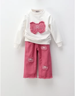 Compleu The Butterfly, alb-roz