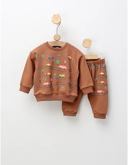 Compleu Traffic Moto, cu maro