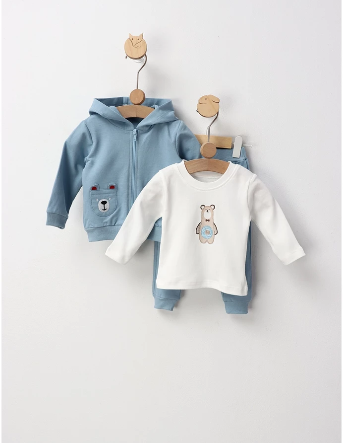 Compleu Twins Bear, cu albastru picture - 2