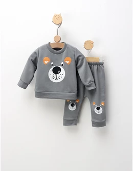 Compleu Wild Bear, gri 80 (9-12 luni)