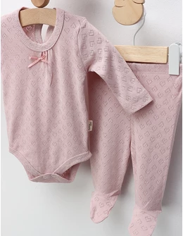 Costumas 3 piese, Anielle Hearts, roz-prafuit