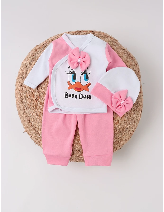Costumas 3 piese Baby Duck roz picture - 2