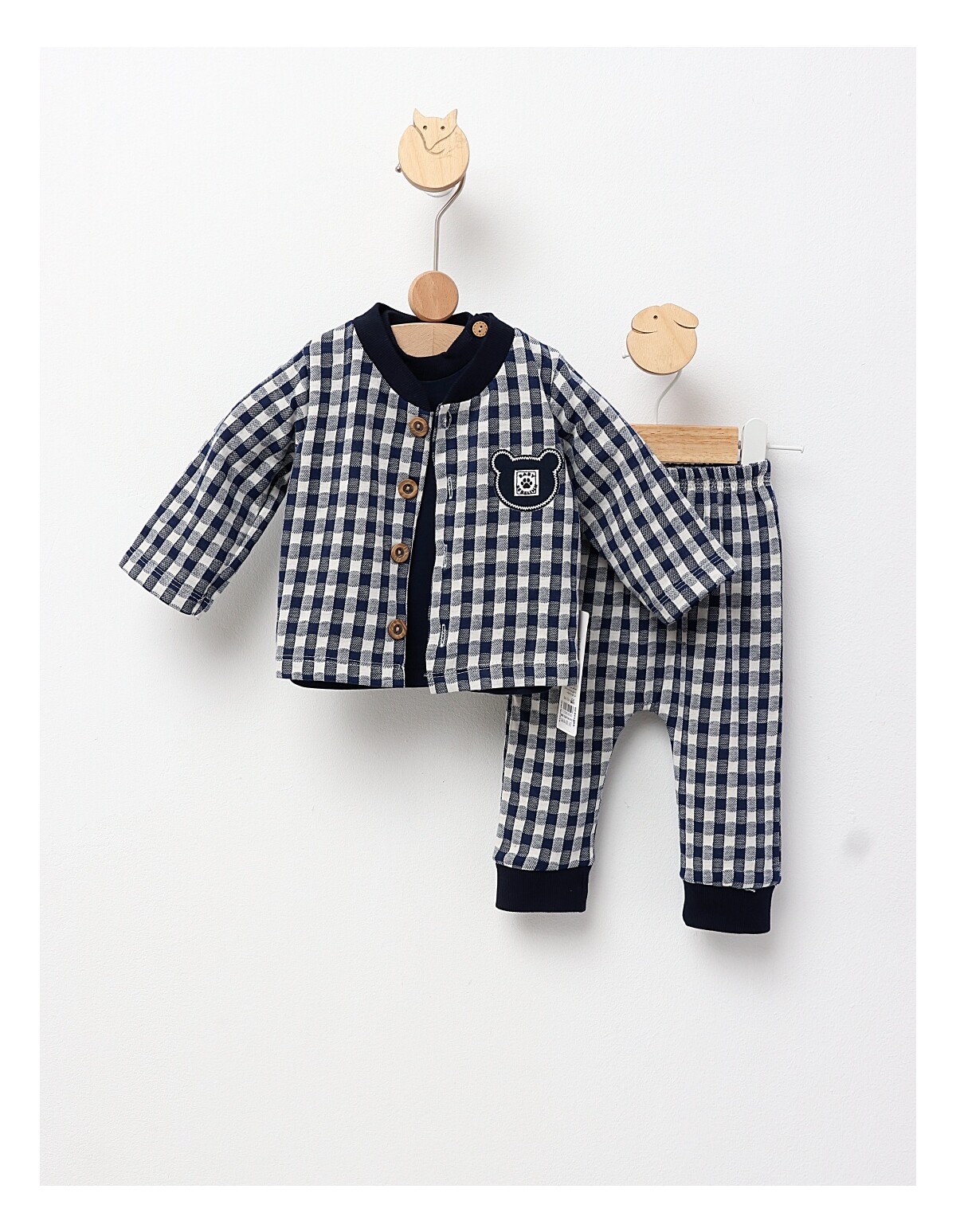 Costumas 3 piese, Bebe Bebelink, cu bleumarin