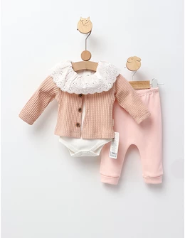 Costumas 3 piese, Daria, model cu bej