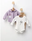 Costumas 3 piese, Loving Bear, mov-crem picture - 2