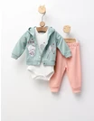 Costumas 3 piese, Loving Bear, verde-corai picture - 1