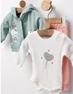 Costumas 3 piese, Loving Bear, verde-corai picture - 3
