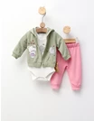 Costumas 3 piese, Loving Bear, verde-roz picture - 1