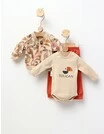 Costumas 3 piese, Parrots, crem-corai picture - 4