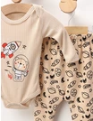 Costumas 3 piese Ursul Astronaut, crem picture - 2