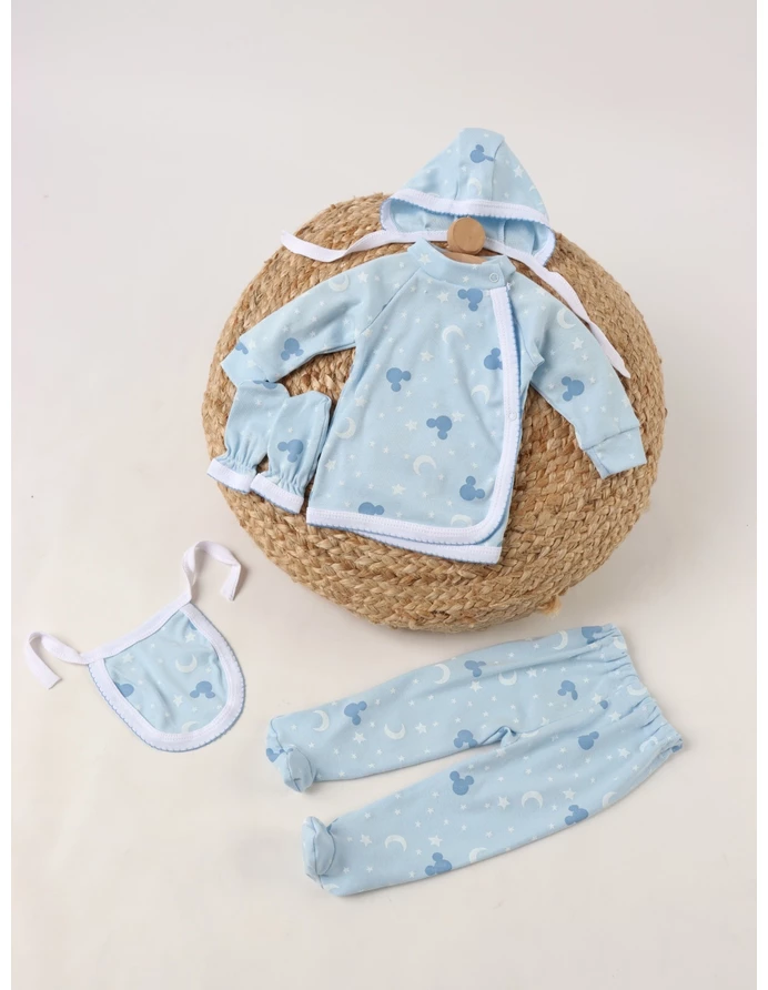Costumas 5 piese Mickey luna-stele bleu picture - 4