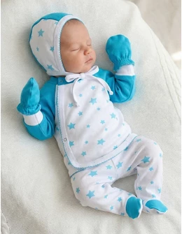 Costumas 5 piese Romania stelute albastre