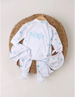 Costumas 5 piese 'S-a nascut o stea' blue