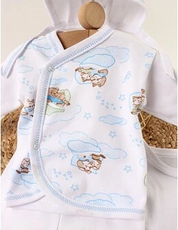 Costumas 6 piese Bear Family, albastru