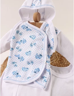 Costumas 6 piese Moto si Locomotiva, albastru