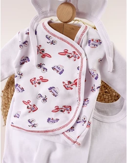 Costumas 6 piese Moto si Locomotiva, rosu