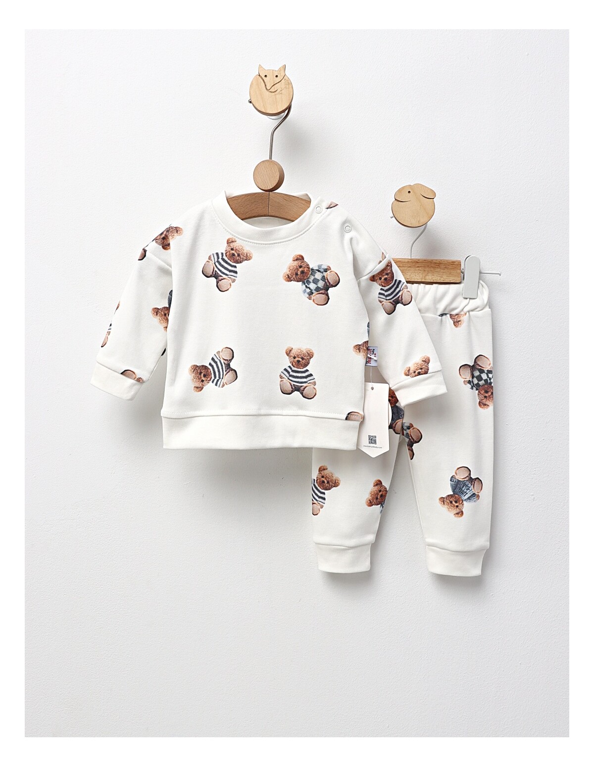 Costumas bebe Teddy Gugci Bear, alb