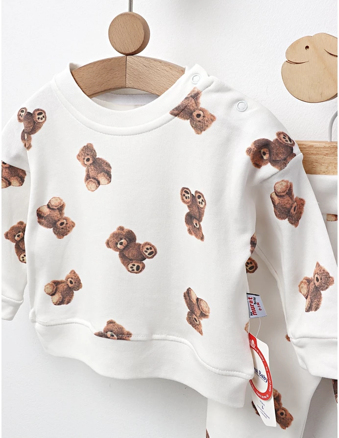 Costumas bebe Teddy the Bear, alb picture - 2