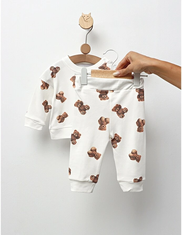 Costumas bebe Teddy the Bear, alb picture - 3