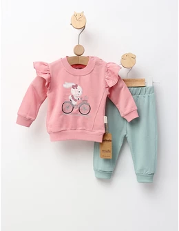 Costumas Bike Rabbit, cu roz