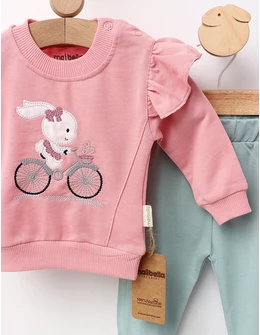 Costumas Bike Rabbit, cu roz