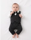 Costumas elegant Andrei, cu papion, alb-negru picture - 1