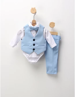 Costumas elegant Ares, alb-blue