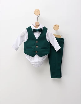Costumas elegant Ares, alb-verde