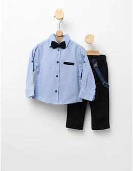 Costumas elegant cu papion, EFBEY albastru