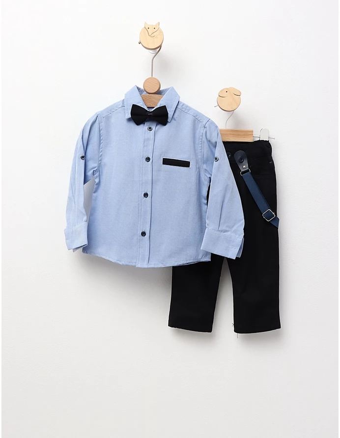 Costumas elegant cu papion, EFBEY albastru picture - 2