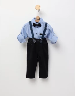 Costumas elegant cu papion, EFBEY albastru