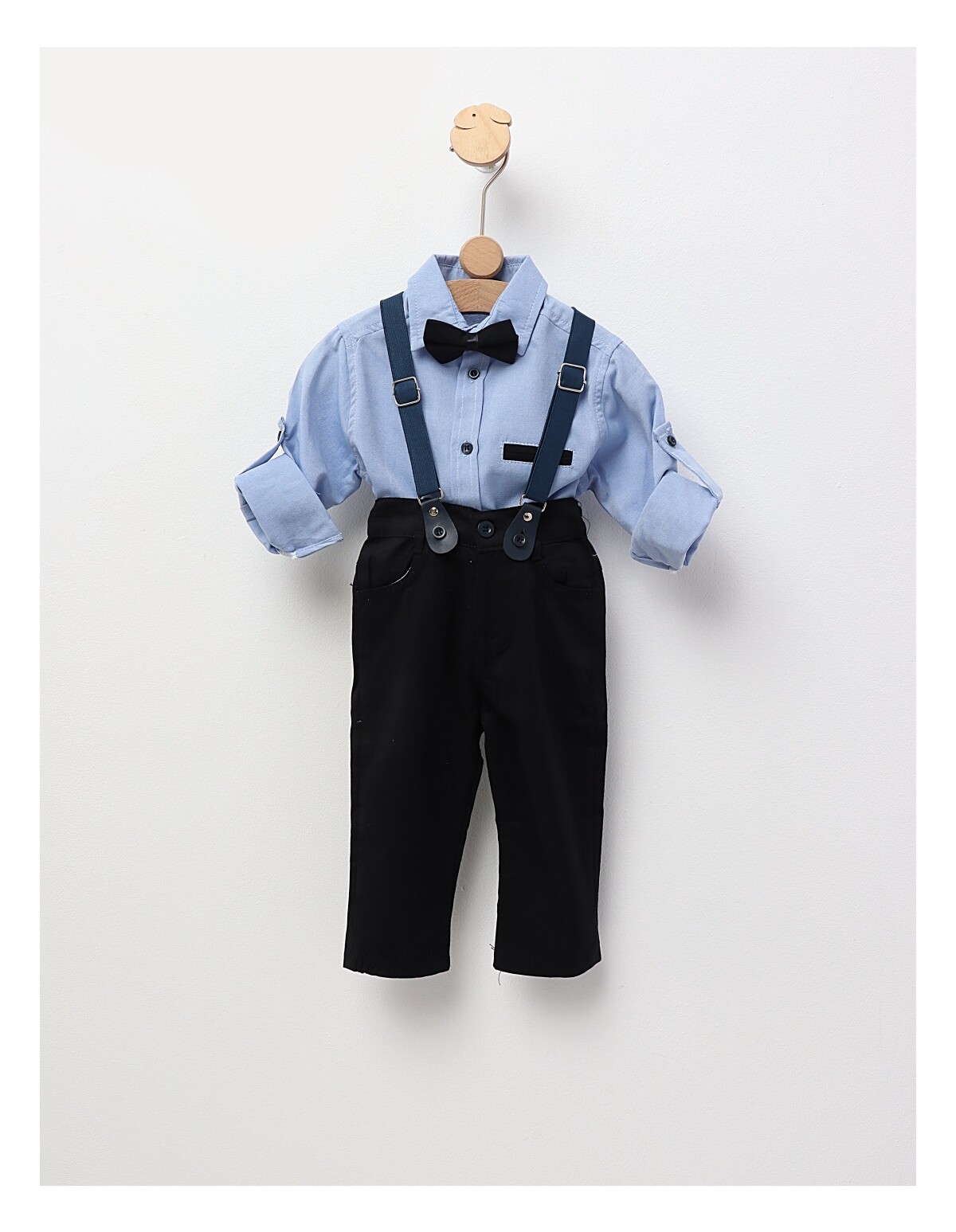 Costumas elegant cu papion, EFBEY albastru