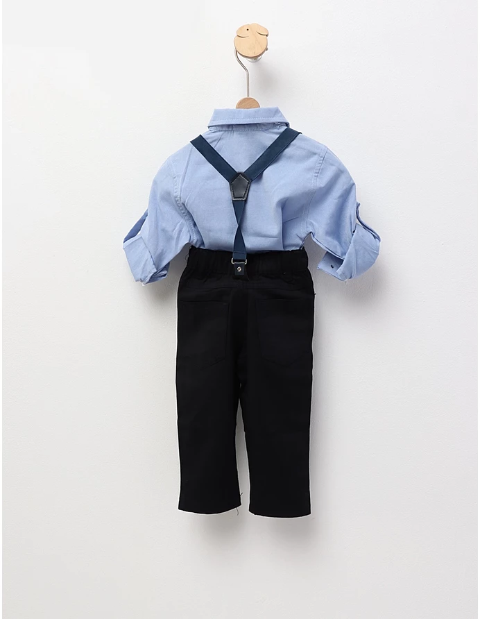 Costumas elegant cu papion, EFBEY albastru picture - 6