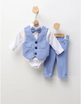 Costumas elegant Porthos, albastru