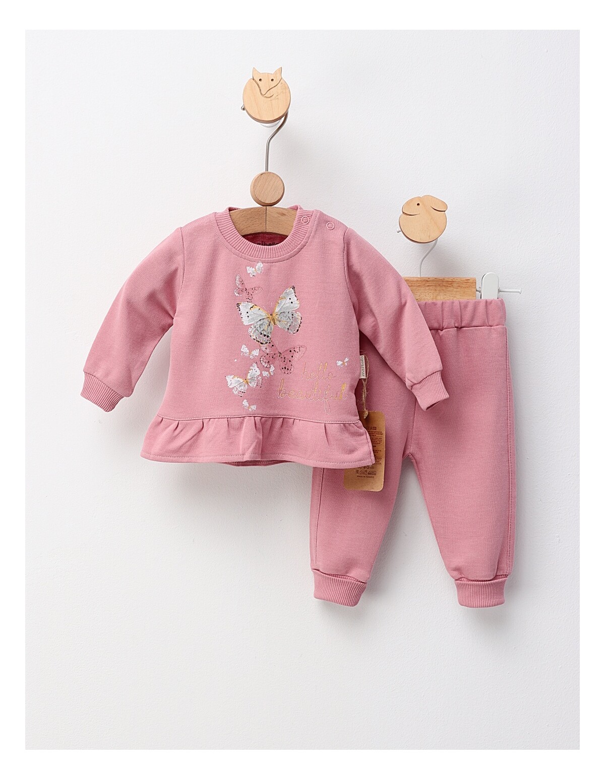 Costumas Hello Beautiful, cu roz-prafuit