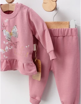 Costumas Hello Beautiful, cu roz-prafuit