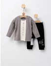Costumas Hi Friends, model gri inchis-negru picture - 1