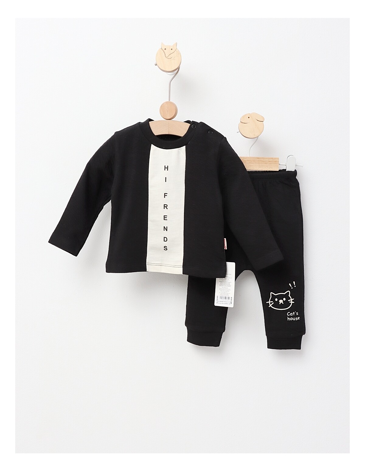 Costumas Hi Friends, model negru-gri