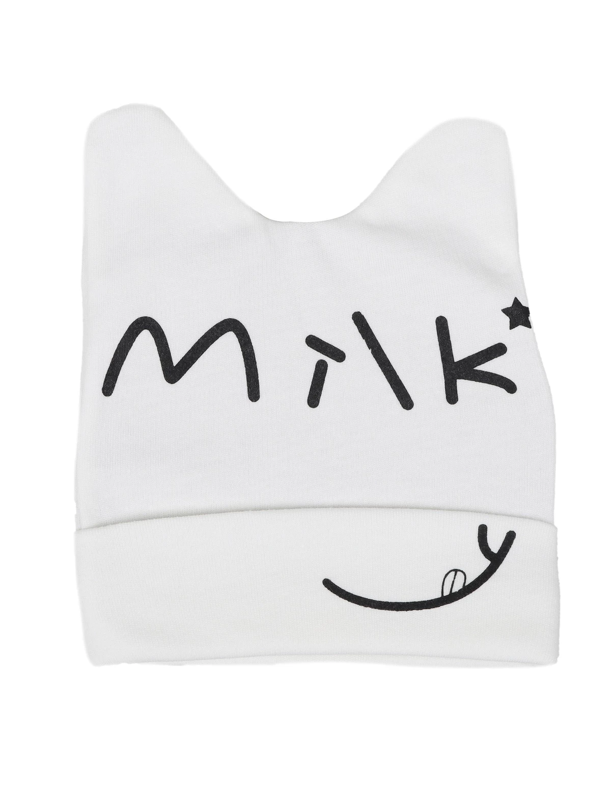 Fes bumbac milk model alb-negru