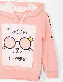 Hanorac IT'S MEOW LOVERS coral 2