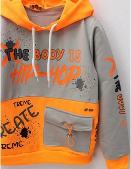 Hanorac The Body is HIPHOP, gri