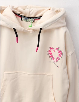 Hanorac TrendsON fetite, crem
