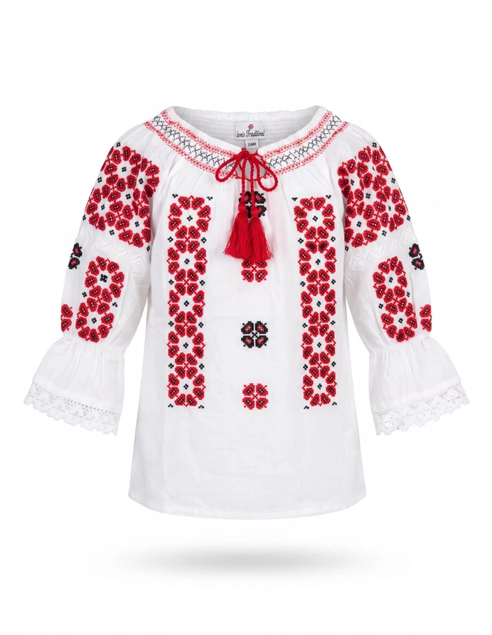 IE TRADITIONALA cu broderie Crina picture - 2